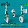 RESKIT RSU35-0076 CH-54A Tarhe landing gear (HEAVY LOAD, Universal Military Pod and other) with weighted wheels set for ICM kit (Metal & 3D Printed) (1/35)